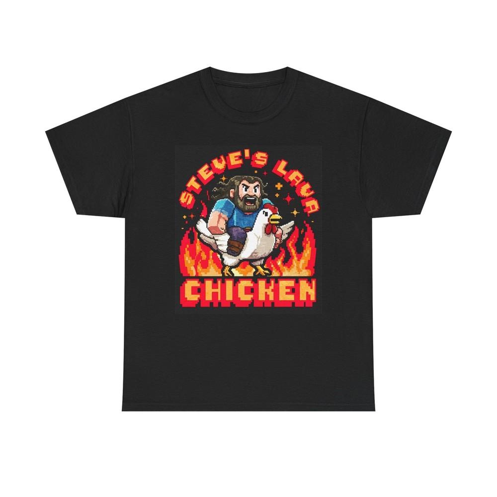 Steves Lava Chicken Graphic T Shirt Unisex Heavy Cotton Tee Unisex T-Shirt S