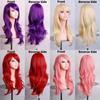Cross Border Anime Cosplay Wavy Wig With Heat Resistant Fiber For Women