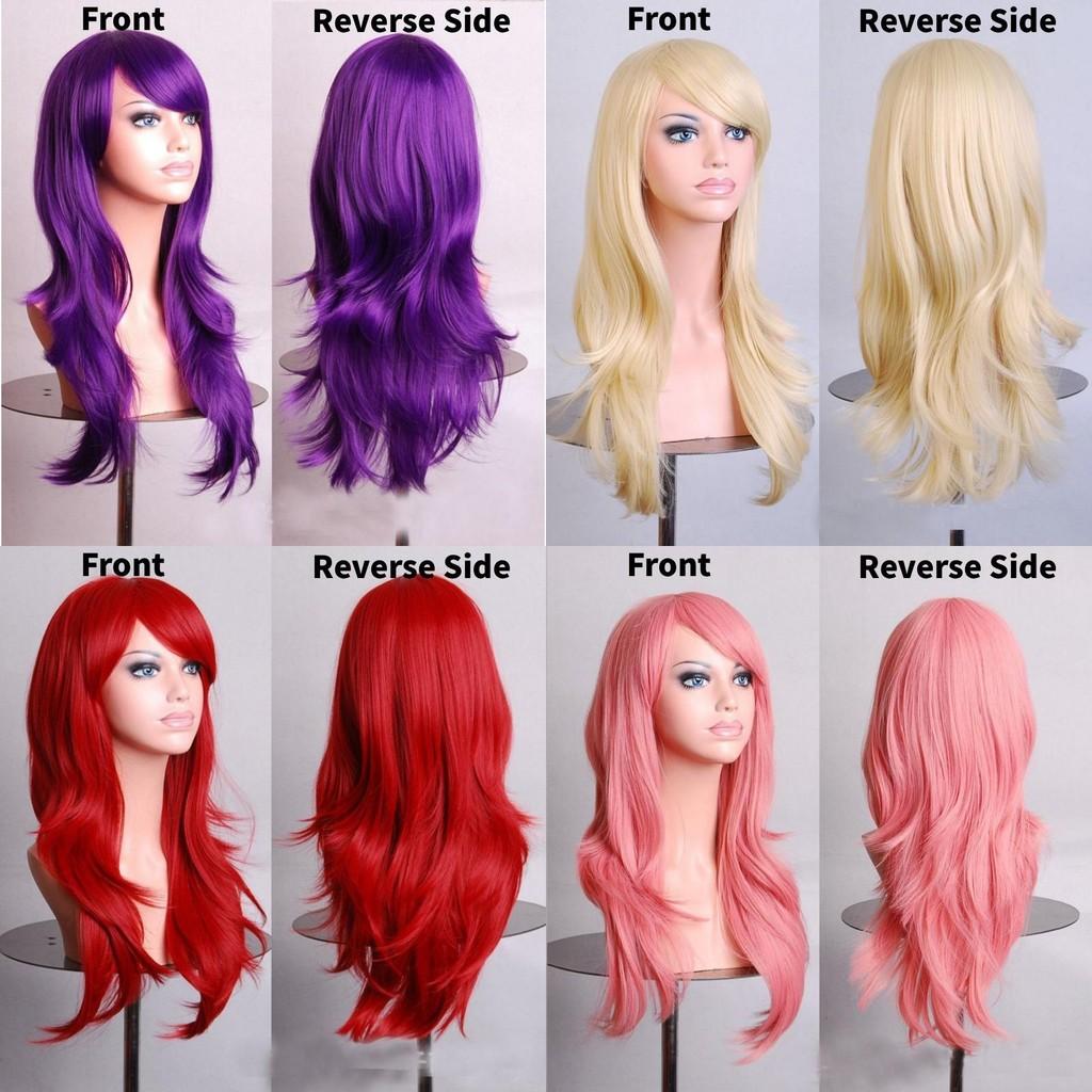 Cross Border Anime Cosplay Wavy Wig With Heat Resistant Fiber For Women