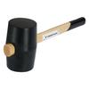 RUBBER HAMMER Paving Black for Paving Stones Wooden Handle 680g Vorstahl