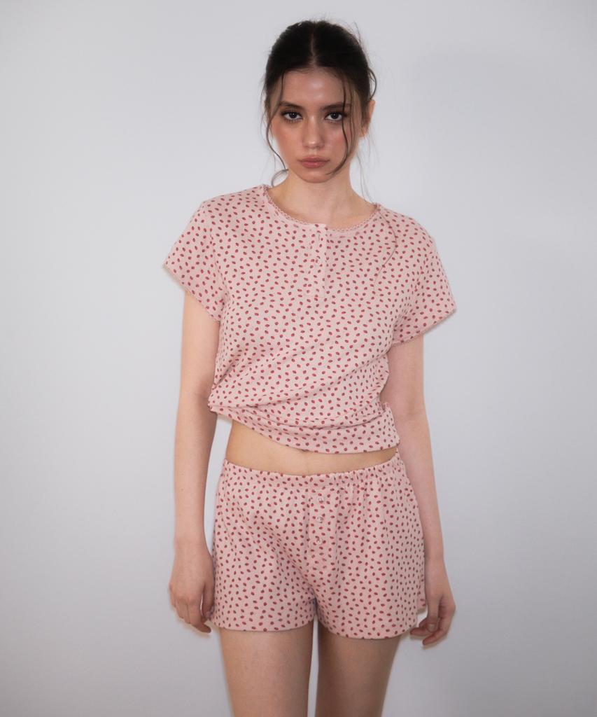 ROSEFRANTZ Rose & Berry Lounge Shorts [Pink]