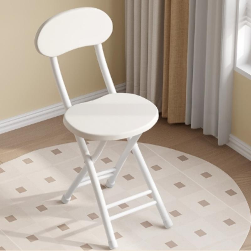Classic Style Folding Chair with Oval Seat Portable, No Assembly Needed, Durable Metal Frame Hardwood Construction for Home