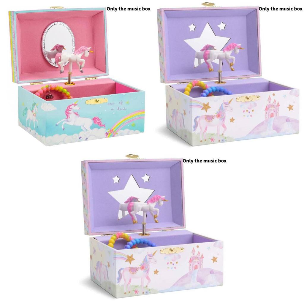 Unicorn Children's Music Box Jewelry Organizer New Year Birthday Gift Multifunctional Ce Certified