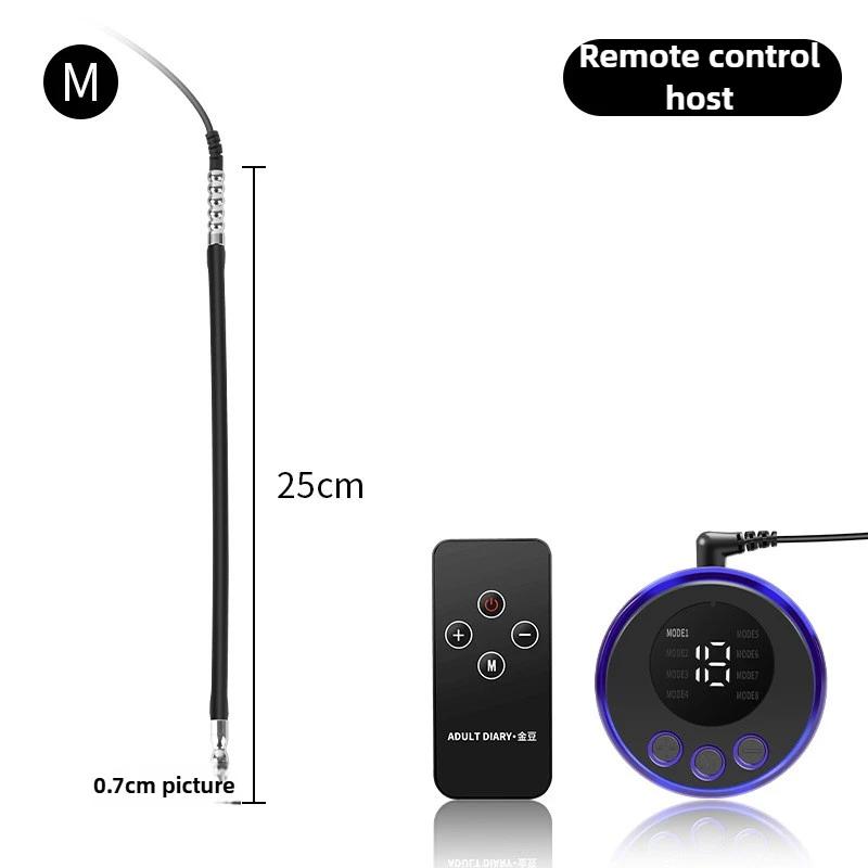 Electric Stimulation Urethral Sounding Kit – Metal Male Plug Dilator with Prostate Massage&Shock Function (Horse Eye Rod Design)