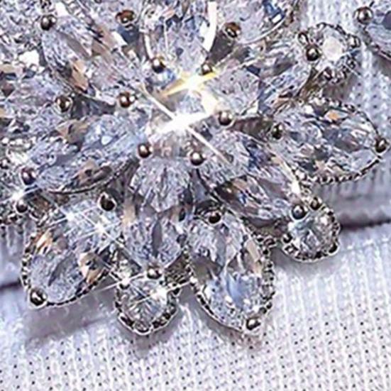 1 Pair Stud Earrings, Cubic Zircon Inlay Women Earrings, Alloy Polished Surface Ear Studs, Versatile Style Jewelry Accessories