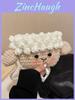 Knitted Sheep Mini Bag For Kids With Snap Closure And Cell Phone Pocket For Daily Use