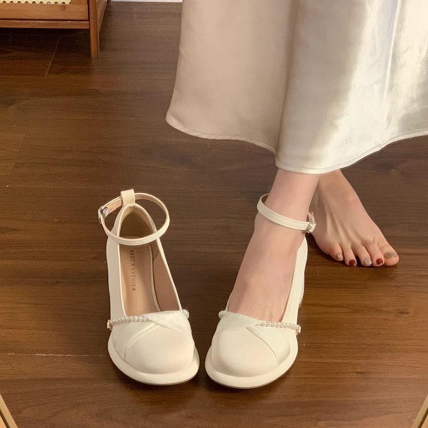 Fashion niche versatile Mary Jane shoes women's 2025 spring and summer new French British style gentle temperament single shoes women