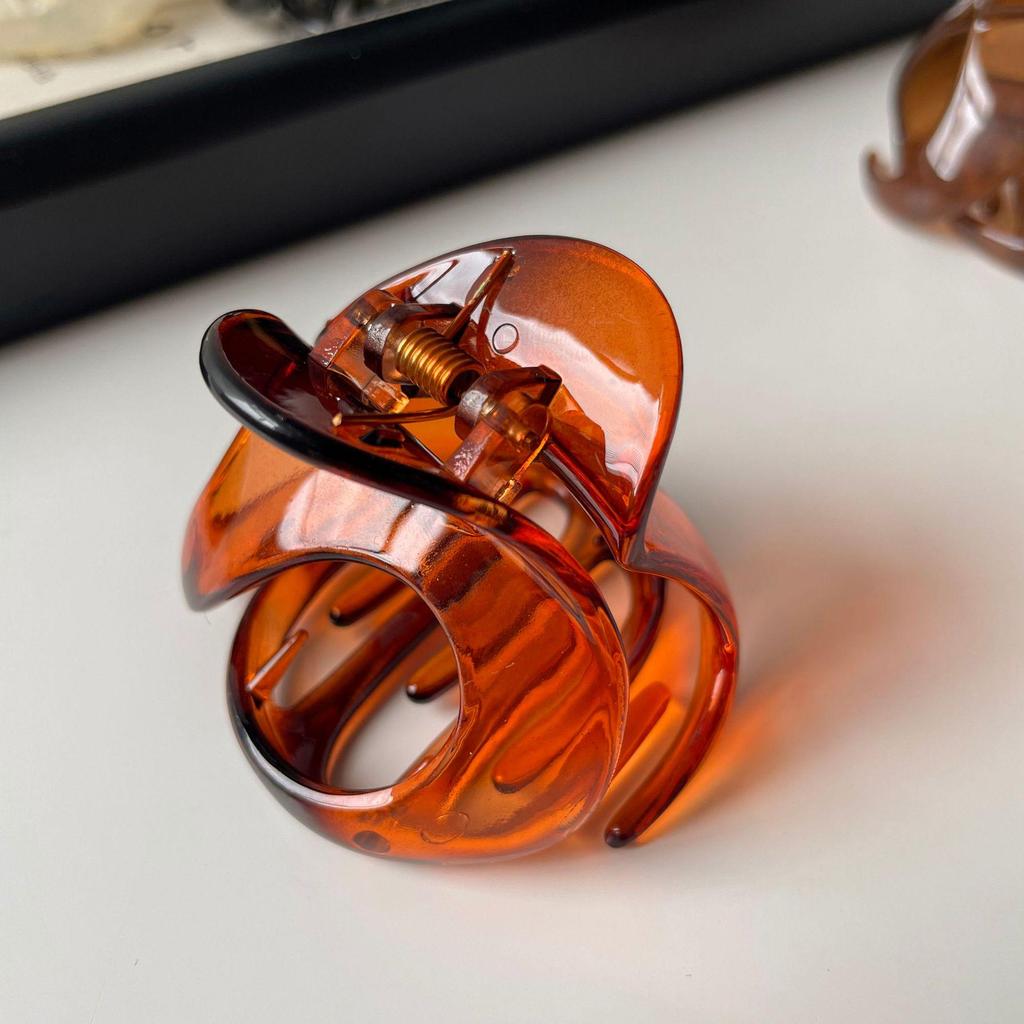 2024 Neue Einfache Temperament Gelee Farbe Geformte Haarspange für Frauen – Perfekt für Hohe Pferdeschwänze