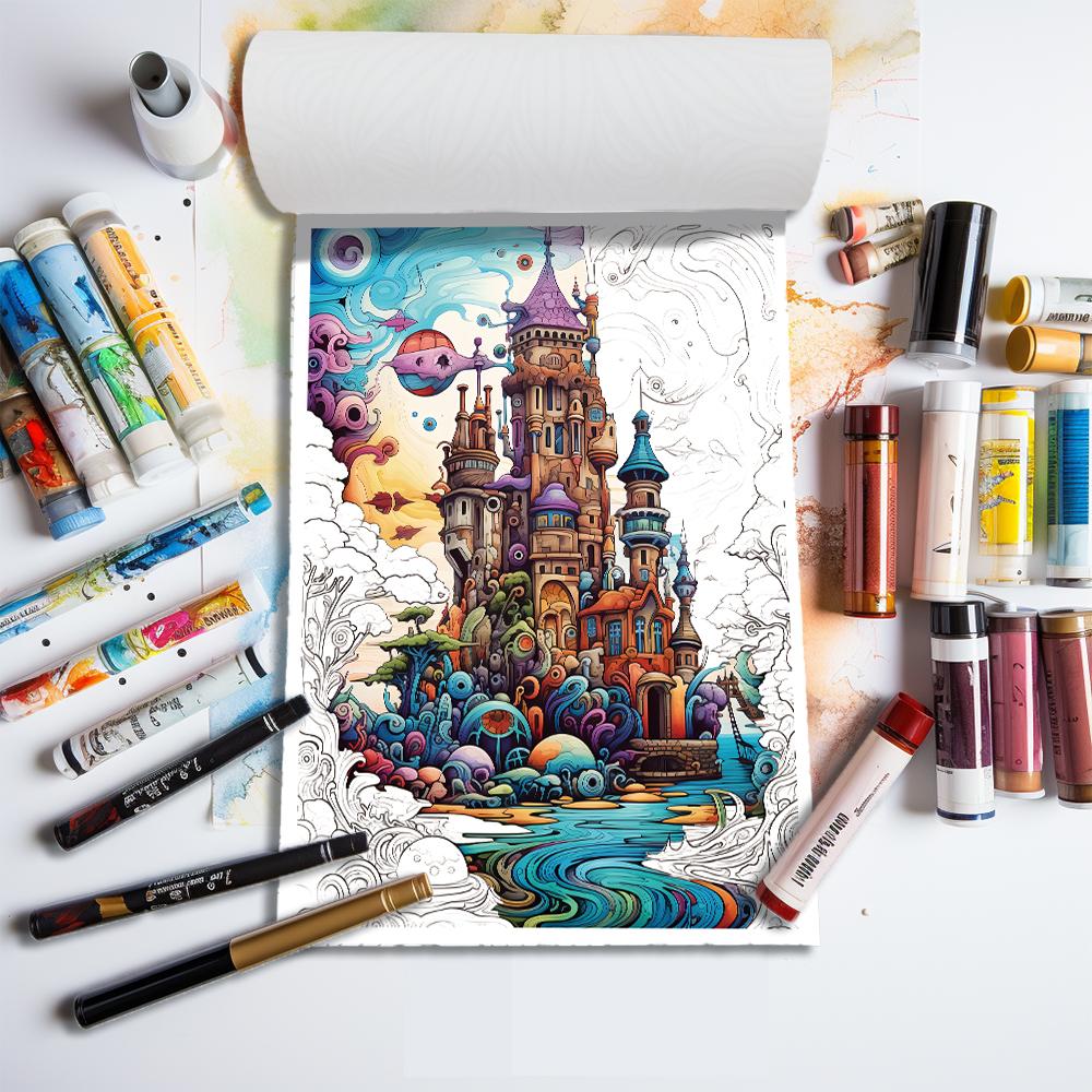 1pc,Adult Coloring Book,Teenagers Coloring Book,25 Different Patterns,100gsm Thick Paper,Stress Relief,Birthday Gift