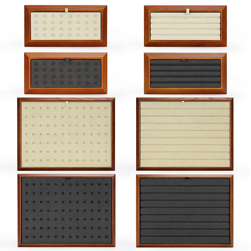 Solid Wood Diamond Naked Diamond Stationery Gemstone Storage Tray Round Bead Viewing Pallet Jewelry Tray Jewelry Display Plate