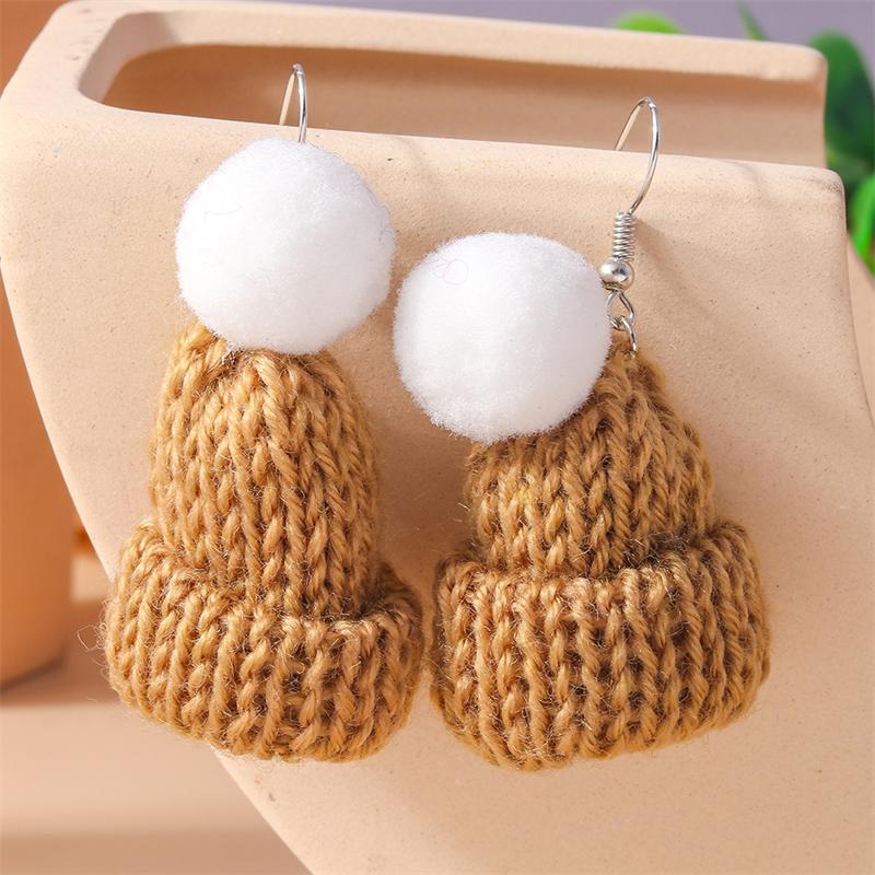 Fashion Merry Christmas Wreath Circle Hoop Earrings for Women Girls New  Party Festival Jewelry Gifts