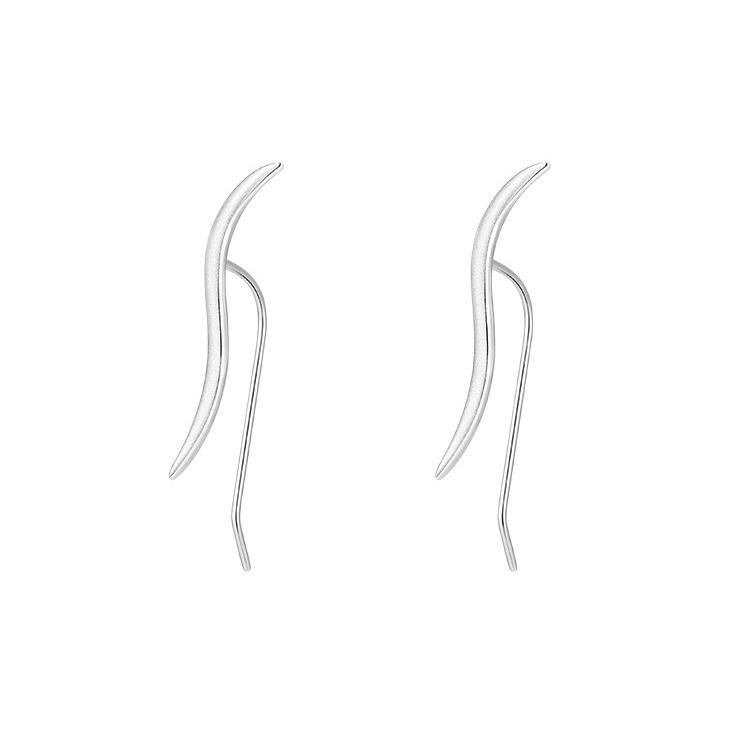 Silver Needle Stud Earrings for Women - Trendy Summer 2022 Design