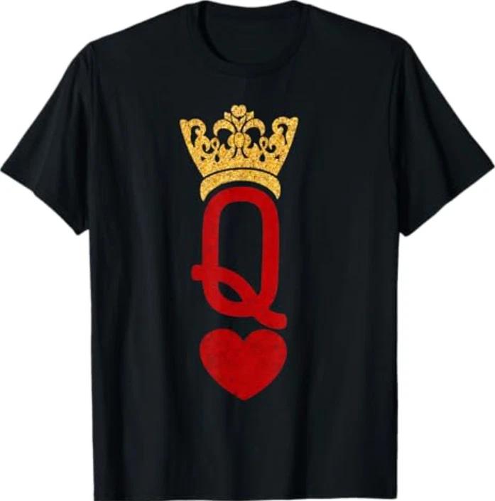 Queen of Hearts Crown Love Valentine Aesthetic T-Shirt M