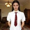 Student Pre Tied Neck Ties Preepy Look Rhinestones Star Metal Chain Dark Tie Cravat Neck Wear Accessories