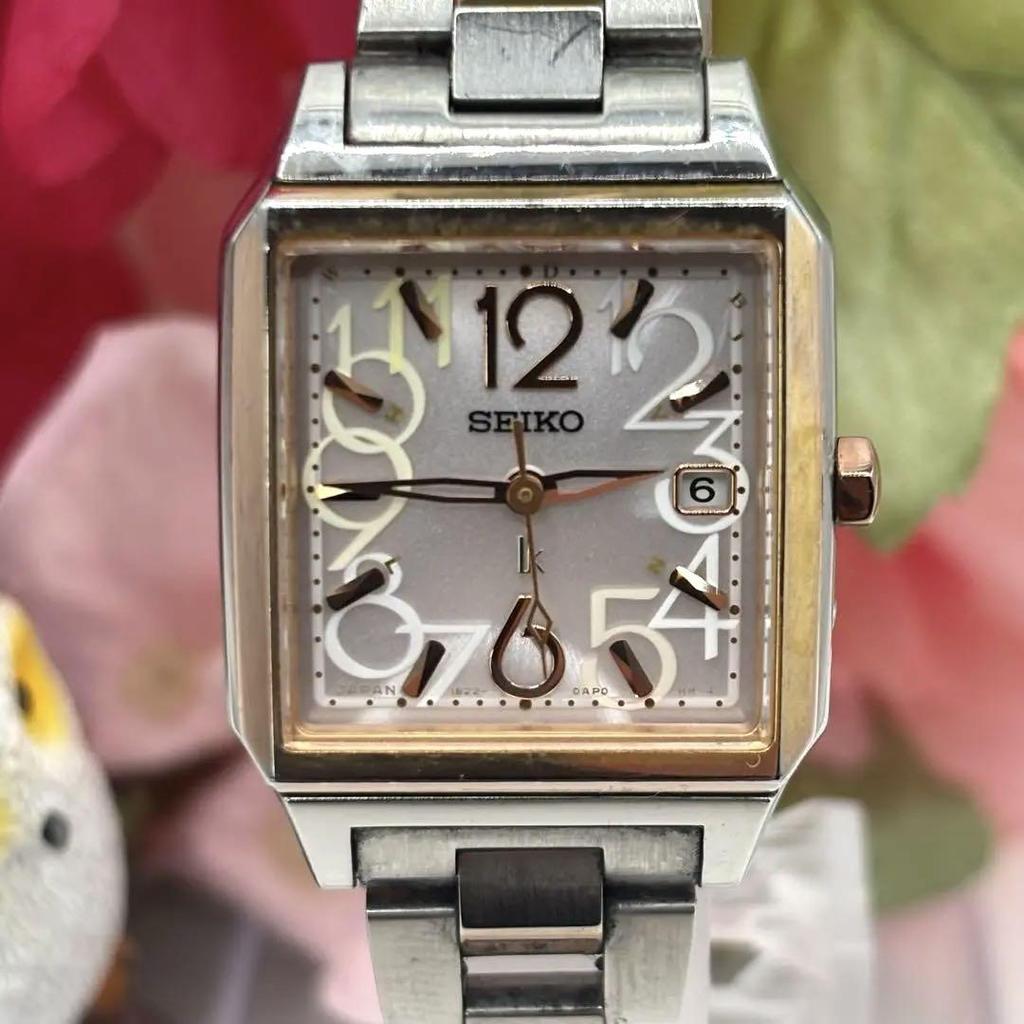 [USED] Working Seiko Seiko Lukia Square Radio-Controlled Solar Women's Watch
