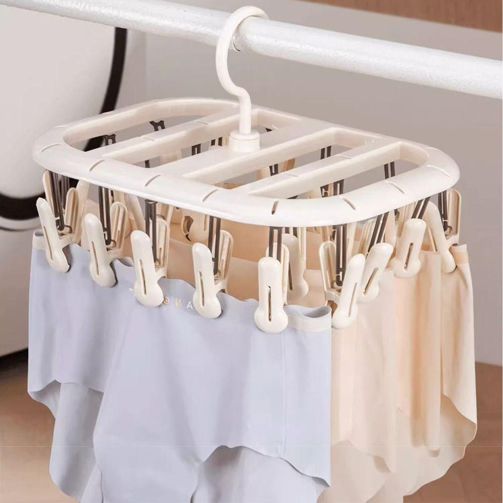 12/20 Clips Sock Drying Rack Thickened Design Socks Organizer Holder Baby Clothes Hanger  Hat