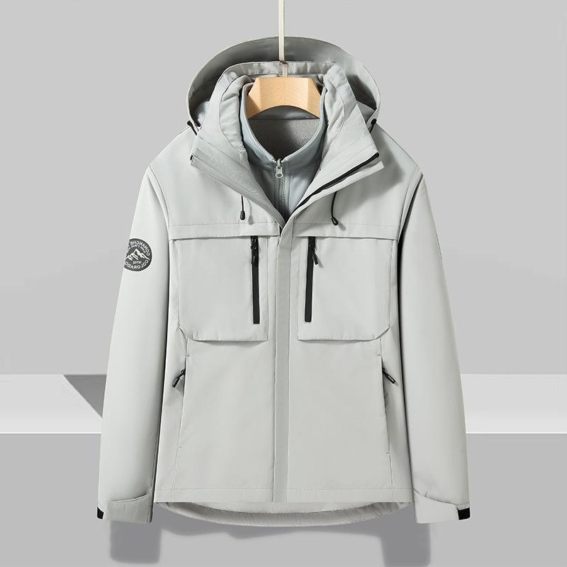 New Autumn and Winter Men's and Women's Jackets for Couples Three-in-one Removable Hooded Sports and Casual Mountaineering Suits