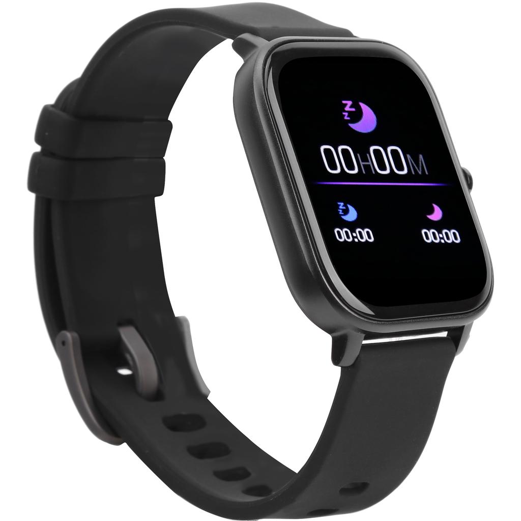 Silikon-Uhrenarmband Smart-Sportuhr Gesundheitsüberwachung Schrittzähler intelligentes Armband Schwarz