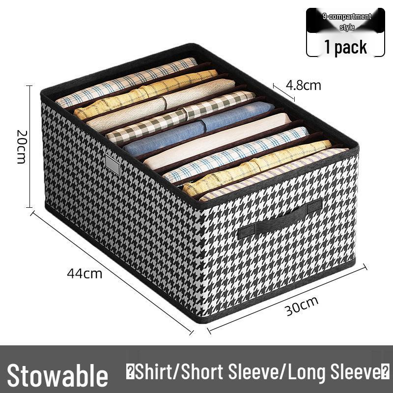 Houndstooth Foldable Steel Frame Clothes Storage Box