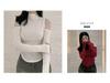 Korean Slimming Cutout Off-Shoulder Long Sleeve Top for Women