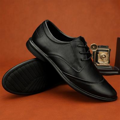 Luxury Mens Oxfords Shoes Classic Men Dress Shoes Genuine Leather Fashion Black Luxury Wedding Office Suit Shoes Man Size 38 -45