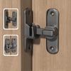Heavy-Duty Sliding Bolt Lock, Easy Install Anti-Pry Design. For 90/180° Doors, DIY & Pro Use. Durable Metallic Finish.
