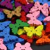 50Pcs Multicolor Cartoon Car Butterfly 2 Holes Scrapbook Sewing Wooden Buttons