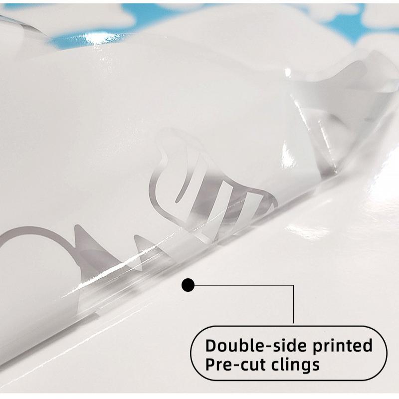 9 pçs/conjunto Adesivos de Janela de Natal Decoração de Casa Ano Novo Papai Noel Árvore de Natal Floco de Neve Decalque de Vidro Presentes de Navidad