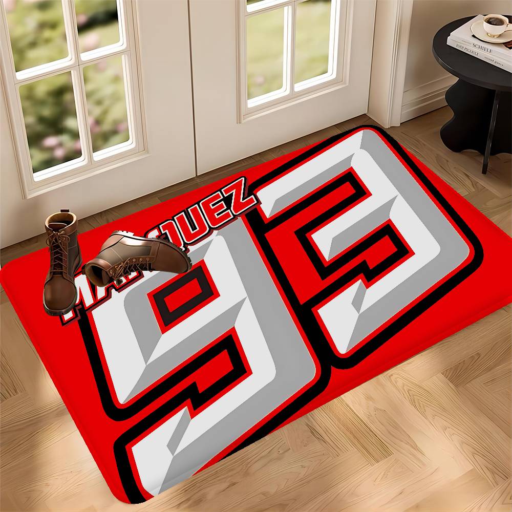 

M-Marquezs-s 93 Logo Entrance Door Mat Washable Non-Slip Living Room Sofa Chairs Area Mat Kitchen Welcome Doormat 50x80cm