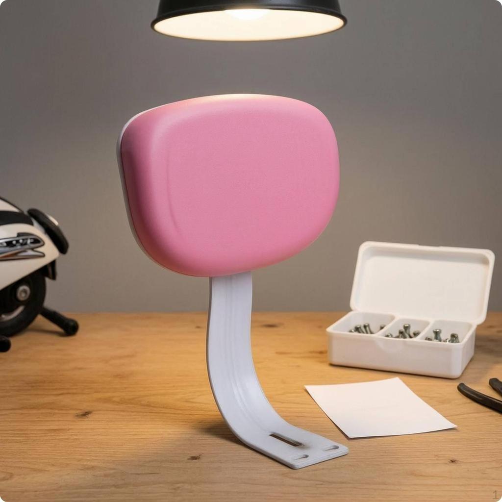 Backrest Universal Compatible Rear Mounted Padded Bike Saddle Black Square