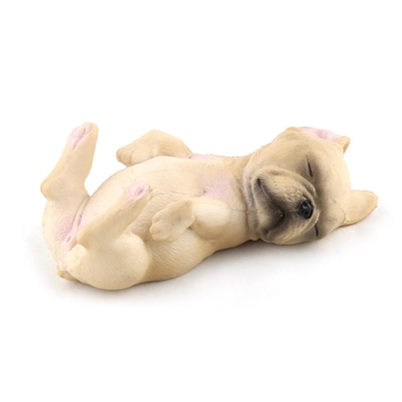 Realistic Puppy Bulldog Figurine Statue Sculpture Model for Dog Lover Collection