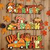 Yousheng Thanksgiving Welcome Sign Rustic Harvest Wooden Door Hanger Sign Gnome Turkey Pumpkin Truck Decorative Wall Plaque for Farmhouse Porch Wall