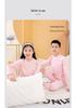 Velvet Warm Underwear Set for Junior High Teens - Half-High Collar Top & Pants