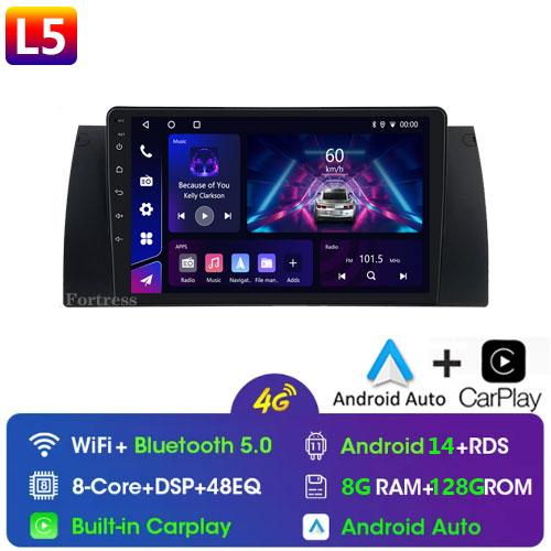 Carplay 2din Android 13 Car Radio Multimedia Video Player Navigation GPS For BMW M5 E39 E53 X5 1999-2006 4G+WIFI DVD Head Unit