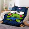 3D Printed Big -eyed Frog Card Kero Kero Keroppi Blanket Living Room Bedroom Sofa Cover Blanket Children's Nap Sleeping Blanket