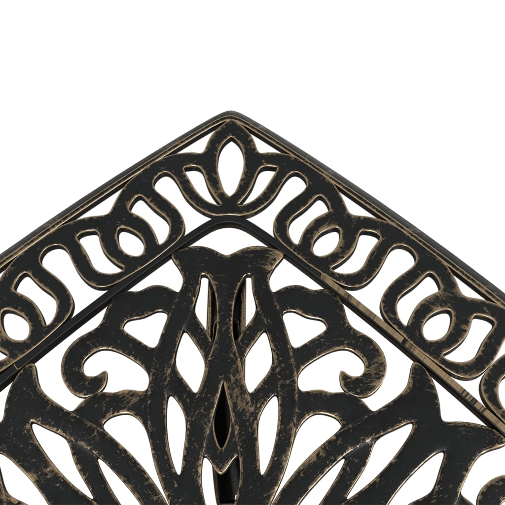 Garden Table Bronze 53x53x53 Cm Cast Aluminum