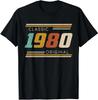 Men Vintage The Best Birthday Gifts Old 43th Birthday T Shirt Summer 43 Year Classic 1980 Limited Edition T-Shirt