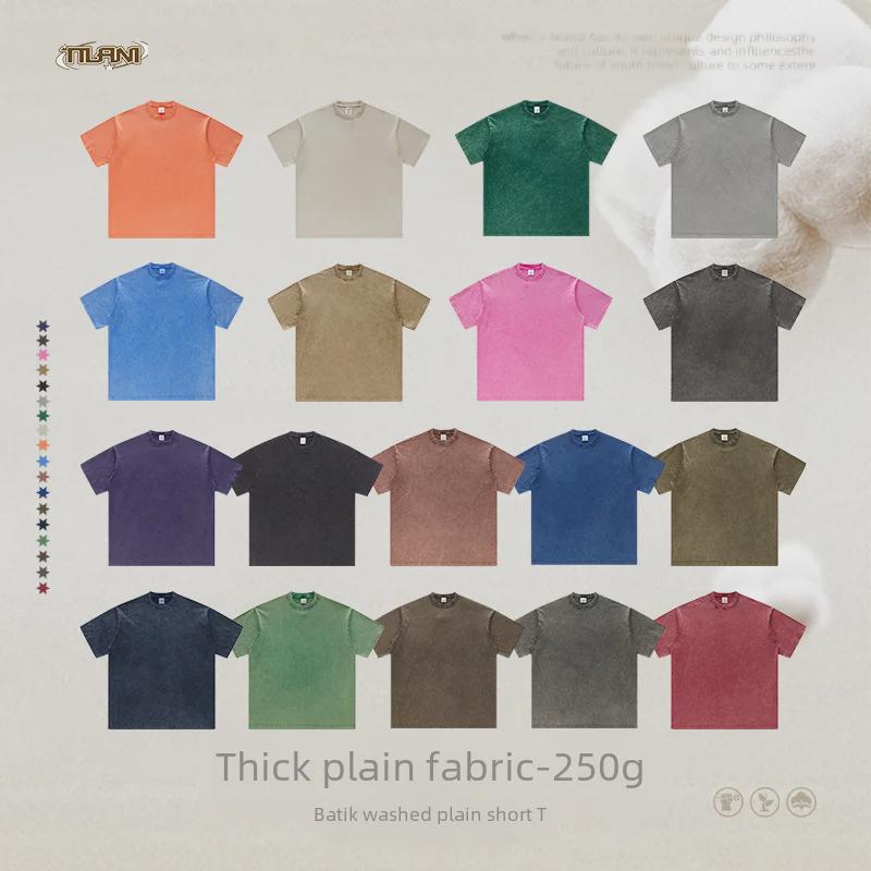 

TILANI Men s Retro Washed Cotton Short-Sleeve T-Shirt Medium