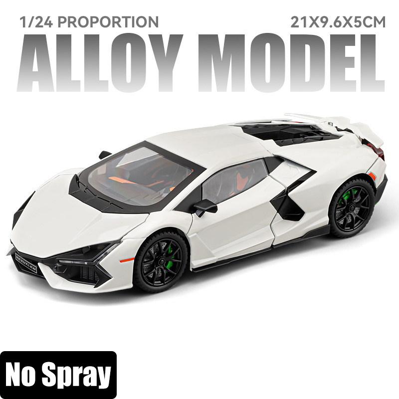 

Spray 1:24 Lamborghini Revuelto Countach LP500S Supercar Alloy Metal Diecast Model Car High Simulation Home Trendy Ornaments Toy белый