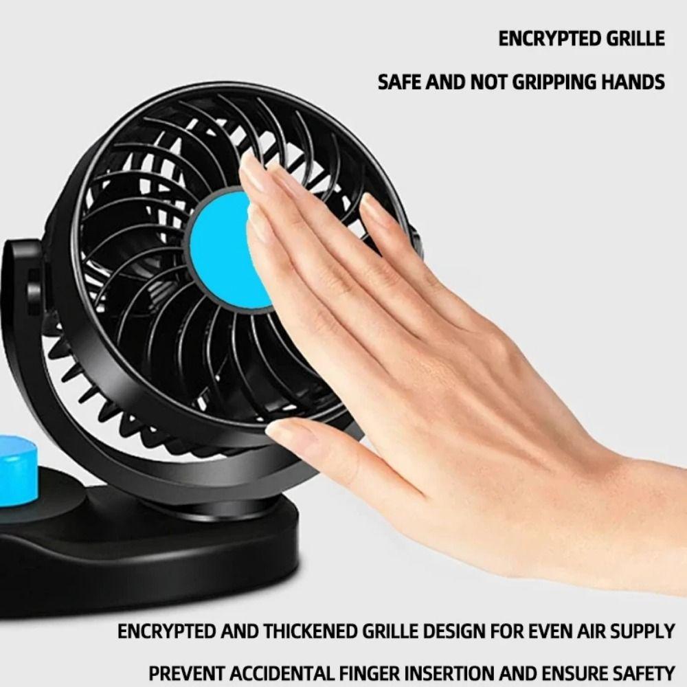 USB/12V/24V Car Cooling Fan Single/Dual Head Desktop Fan Air Circulation Fans  Truck Vehicle