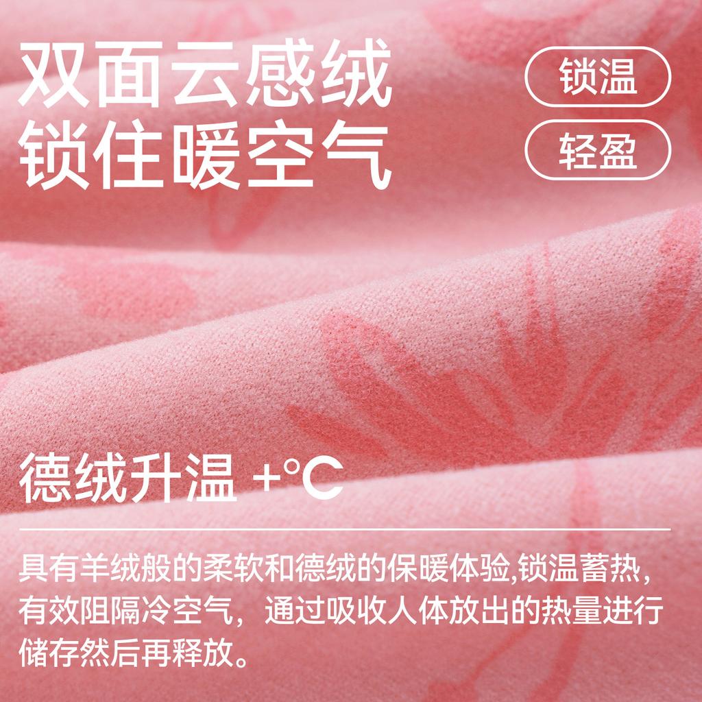 German Velvet Pajamas Women'S Autumn And Winter Long-Sleeved Double-Sided Polished Loungewear Women'S Warm Thin Velvet Suit