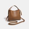 Real Leather Women's Versatile and Fashionable Large Capacity Handbag, New Cowhide High-end Sensory Vegetable Basket, Crossbody Bucket Bag