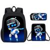 Zaino Robot Cosmico Stampa Astrobot Zaino Scolastico per Studenti Borsa Astuccio Set da Tre Pezzi