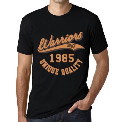 T-shirt vintage pour hommes T-shirt graphique Warriors Since 1985 Noir profond
