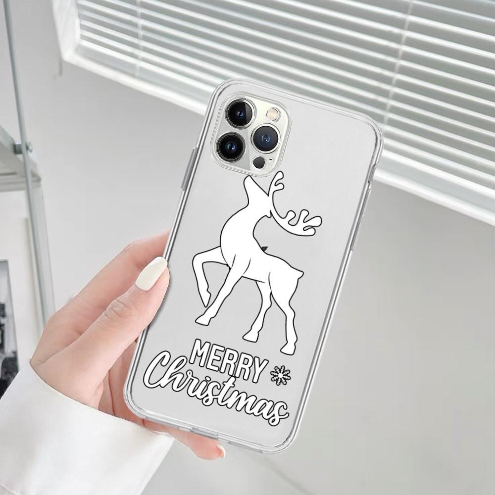 Christmas Mousepad For iPhone 16 15 14 13 12 Mini 11 Pro XS Max X XR SE 6 7 8 Plus Soft Silicone Cover