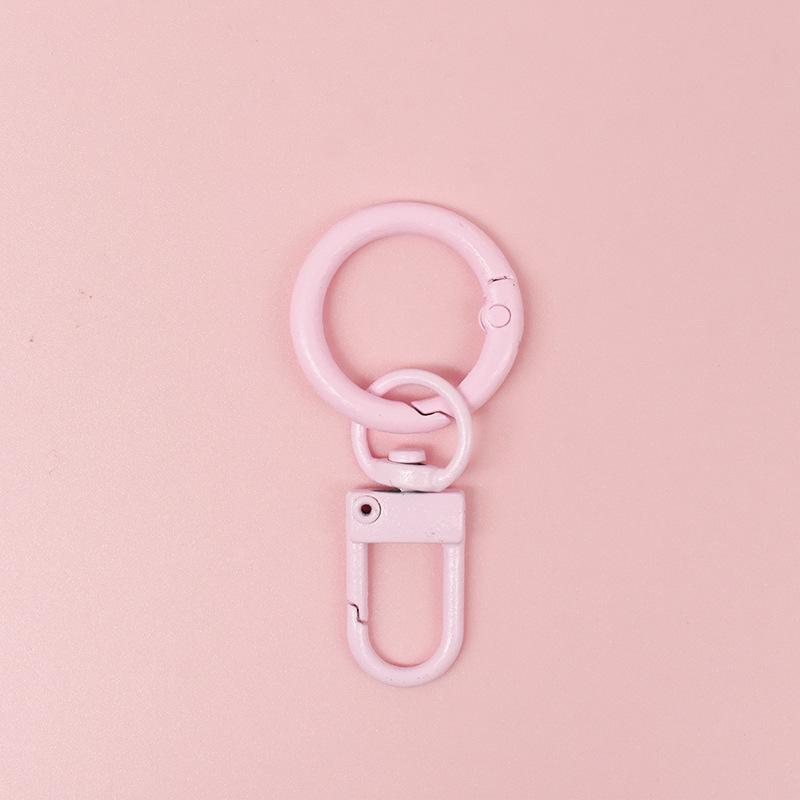 Colorful U-Shaped Metal Spring Buckle Keychain Accessory
