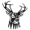 Metal Deer Wall Art Rustic Iron Strong Structure Deer Wall Decor for Bedroom Living Room Office