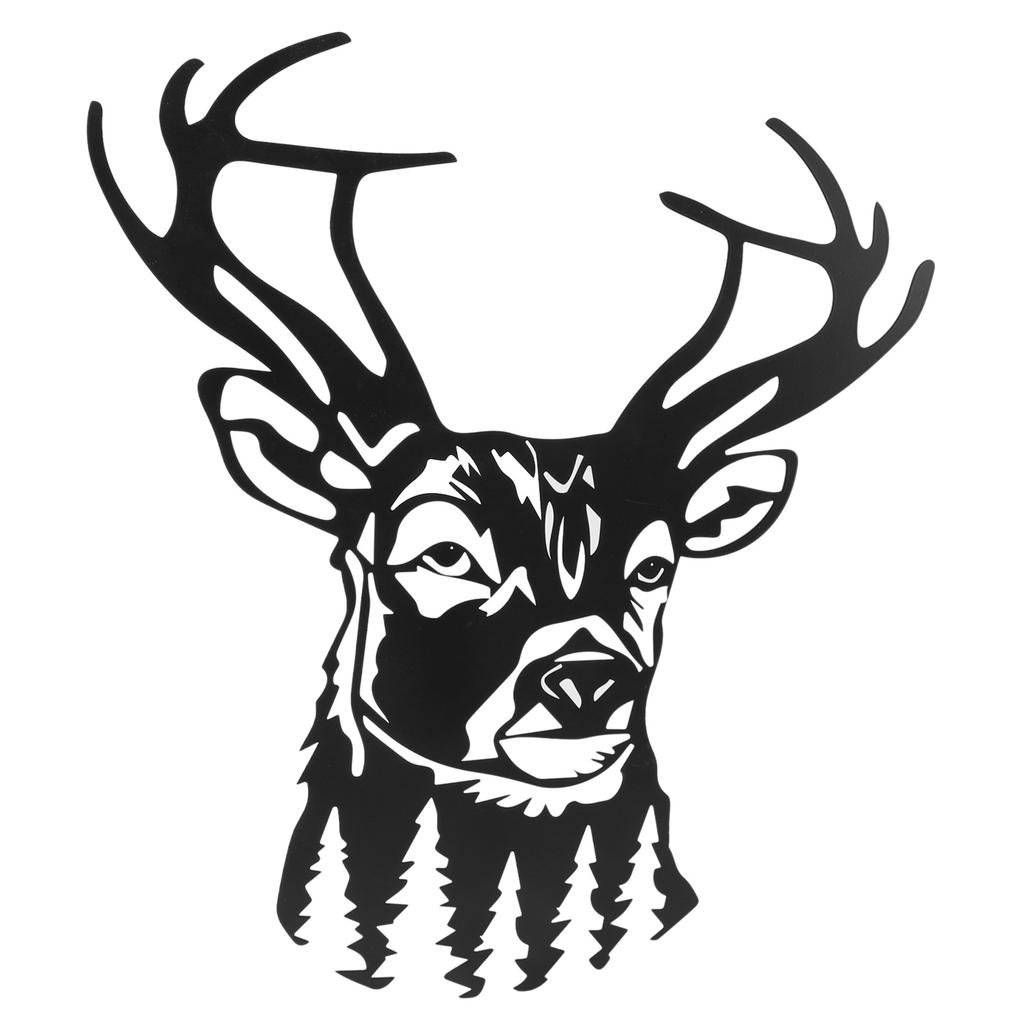 Metal Deer Wall Art Rustic Iron Strong Structure Deer Wall Decor for Bedroom Living Room Office