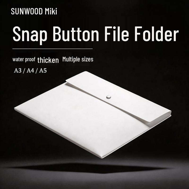 SUNWOOD Snap-Button Waterproof Document File Bags