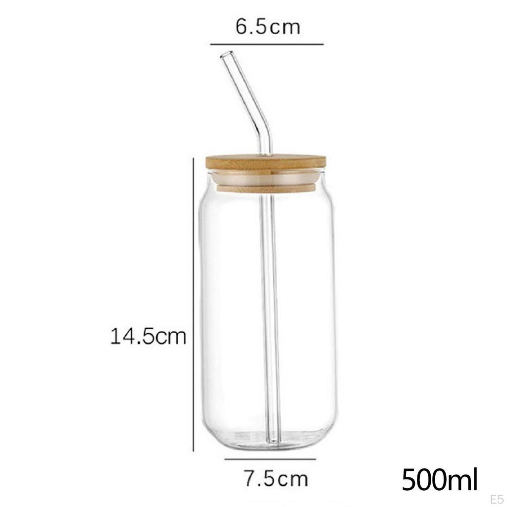 Bubble Tea Cup Glasses with Lid And Straw for Cocktail Whisky